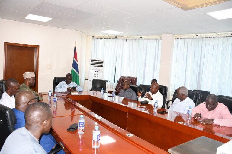 NAWEC Hosts EAGB Delegation on Courtesy Visit to Minister of Petroleum, Energy and Mines