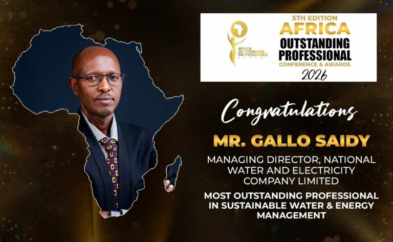NAWEC Managing Director Honoured with Continental Award in Kigali