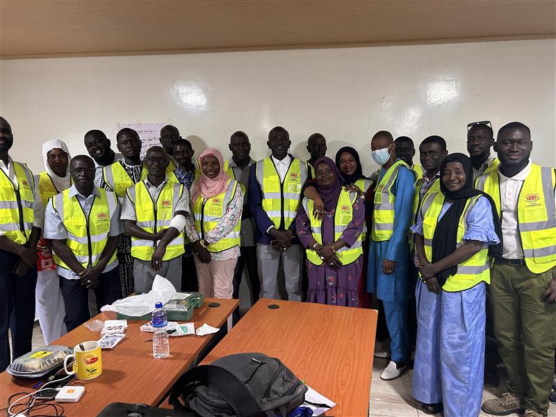 Group photo at the end of a training session