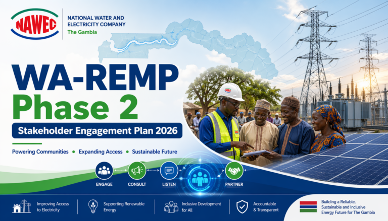 WA-REMP Phase 2: NAWEC Publishes Stakeholder Engagement Plan — Have Your Say