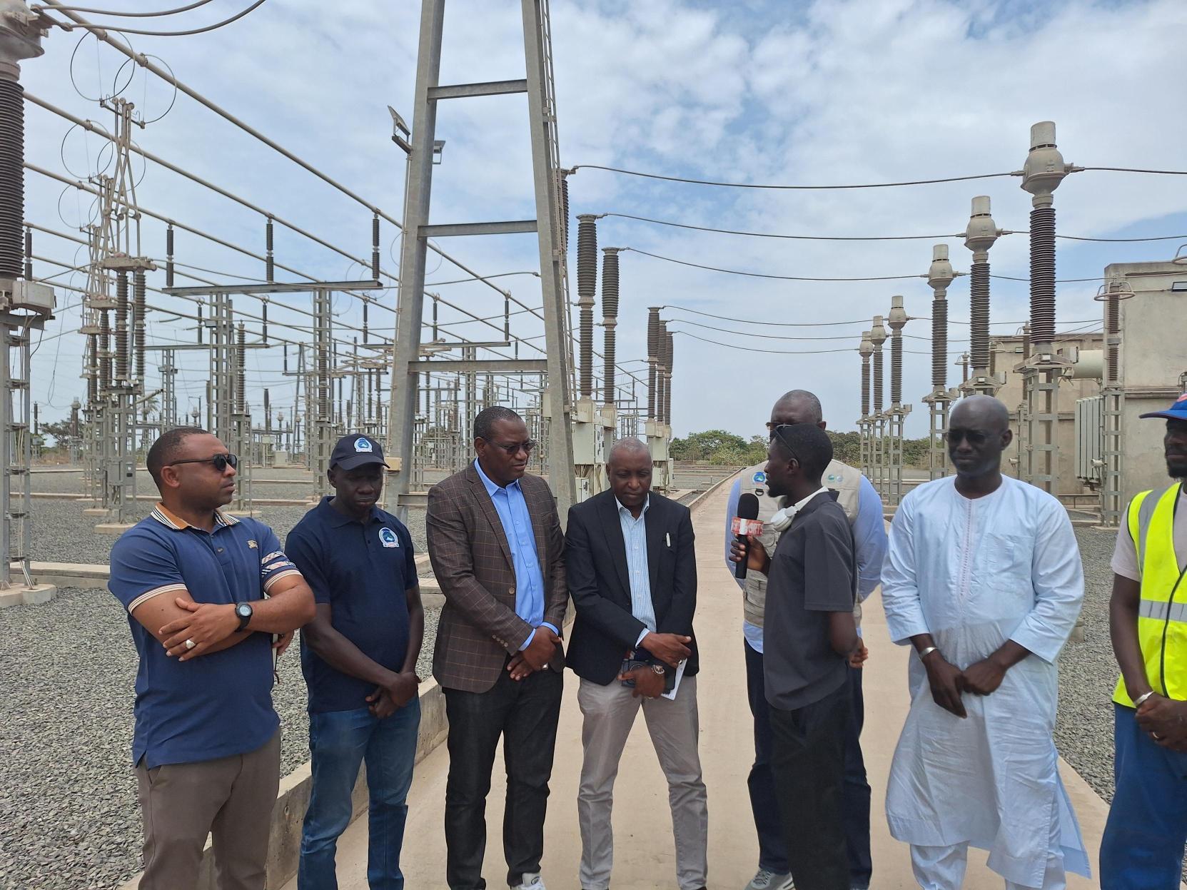 NAWEC and OMVG officials at the facilities during the official visit