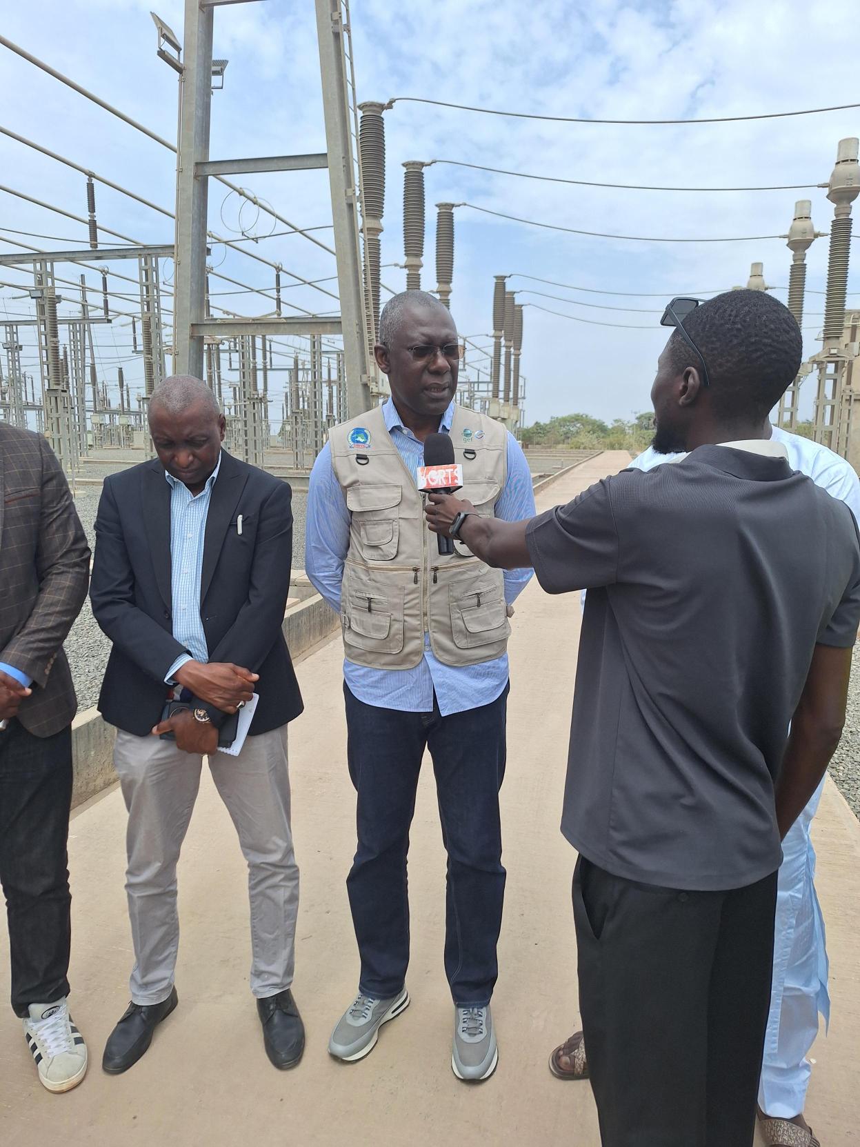 OMVG officials being interviewed alongside NAWEC officials at the facilities