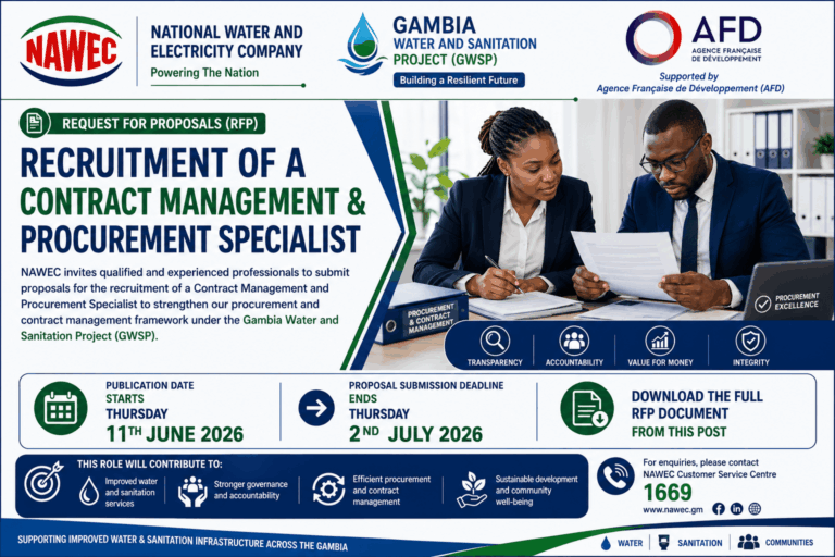Expression of Interest — Recruitment of an International Contract Management and Procurement Specialist (WASIB Project)