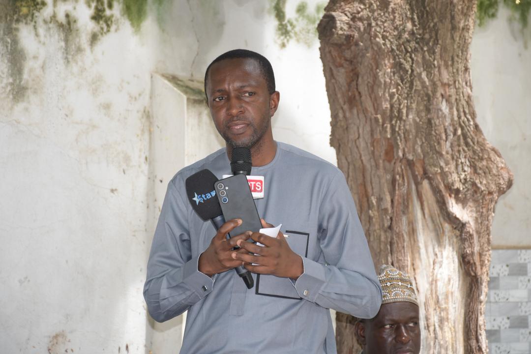 NAWEC Deputy Managing Director Mr Momodou Sompo Ceesay delivering remarks at the vehicle handover ceremony