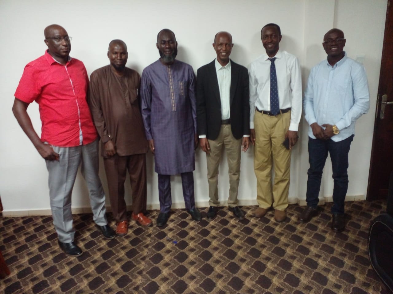 Group photograph of NAWEC Management and GIRAV delegation at NAWEC Headquarters, 20 August 2026