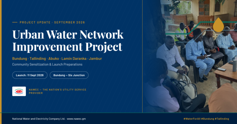 NAWEC Continues Preparations for the Urban Water Network Improvement Project