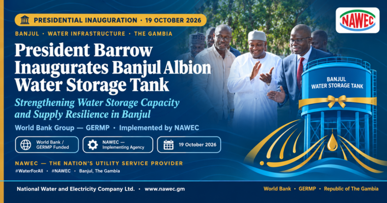 President Barrow Inaugurates Banjul Albion Water Storage Tank
