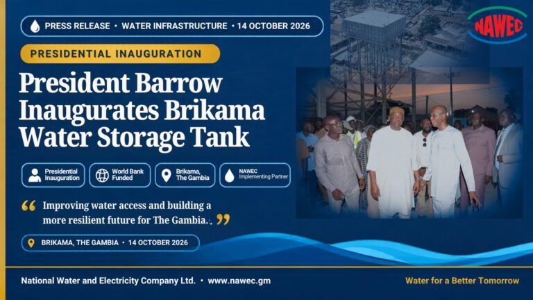 President Barrow Inaugurates Brikama Water Storage Tank